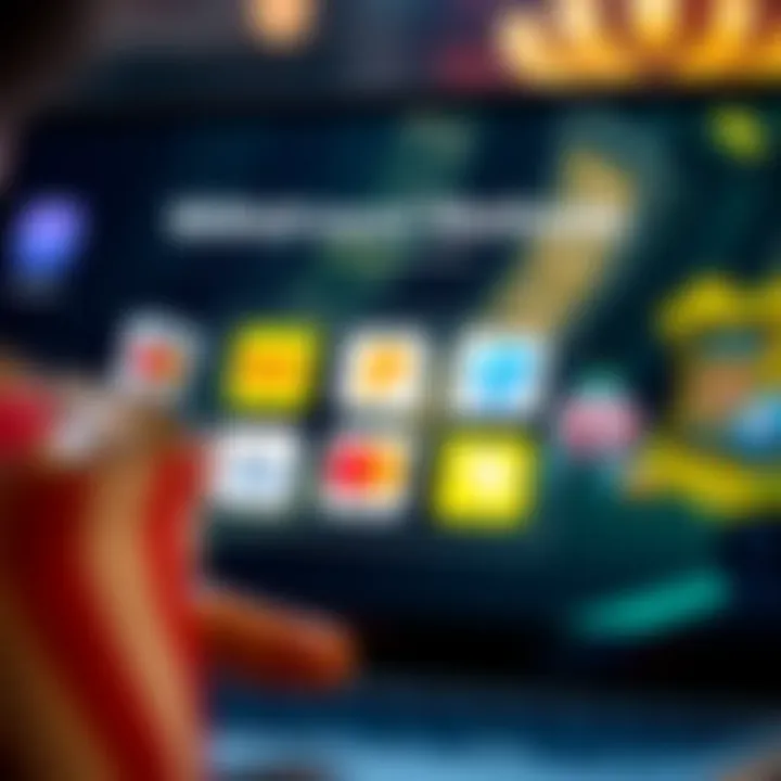 Illustration showing various payment icons for online withdrawal options