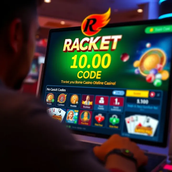 Visual of a secure online casino interface displaying bonus code redemption and gameplay