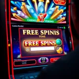 Interface showing Casino Rocket no deposit code entry and free spins activation on a digital slot machine