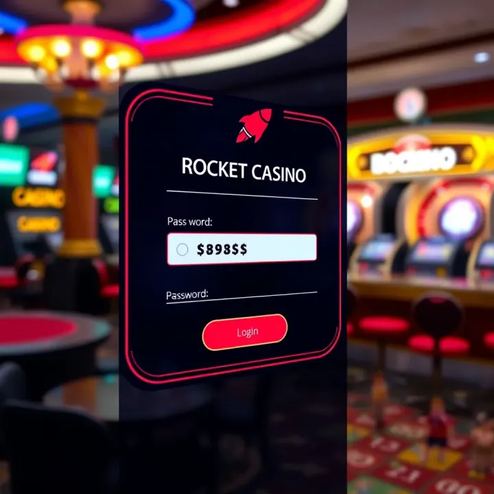 Secure Access to Rocket Casino Account Secure login interface for Rocket Casino showing password entry and safe authentication