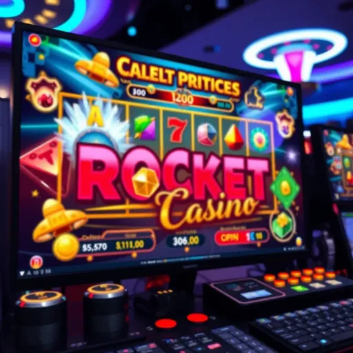 Rocket Casino Game Interface Overview Colorful Rocket Casino game interface showcasing dynamic gameplay elements on a digital screen