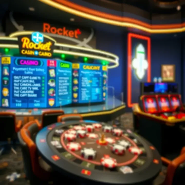 Illustration of virtual casino environment highlighting payment options and security features